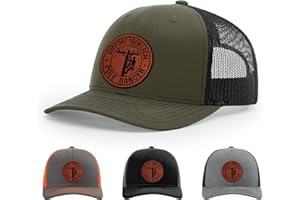 Lineman Gift, Funny Lineman, Support Your Local Pole Dancer Hat, 112 Style Trucker Leather Patch Hat for Men & Women, 6 Panel