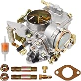 34 Pict-3 Carburetor For VW Beetles Super Beetles 1971-1979 Dual Port 1600cc Air Cooled Type 12V Engine Electric Choke Volkswagen Bug Bus Thing Karmann Ghia Squareback Transporter #113129031K