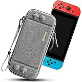 tomtoc Carry Case for Nintendo Switch, Ultra Slim Hard Shell with 10 Game Cartridges, Protective Carrying Case for Travel, wi