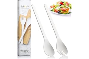 LEKOCH Salad Utensil Set - Reusable Plant-Based Fork & Spoon | Microwave & Dishwasher Safe | Eco-Friendly Gift, for Christmas