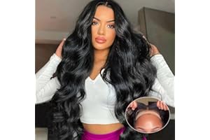 YUTU 5x5 HD Lace Closure Wigs Human Hair 24 Inch PPB Glueless Wigs Human Hair Pre Plucked Pre Cut for Beginners Body Wave Lace Front Wigs Human Hair for Women 180% Density Natural Black