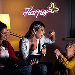 ATTNEON Large Harper Name Neon Sign,LED Name Neon