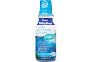 H2Ocean Healing Rinse Mouthwash- Great Tasting Sea Salt & Xylitol Mouth Wash for Fresh Breath & Dry Mouth - Alcohol & Fluoride Free - Arctic Ocean Mint 8oz