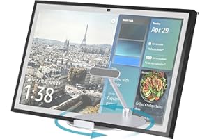 Letlar Table Stand for Show 21 and Show 15, Tiltable and Rotated Desktop Holder, No Assembly, Horizontal or Vertical Mode Screen Bracket, Show 15 2nd Generation Metal Stand (Silver)