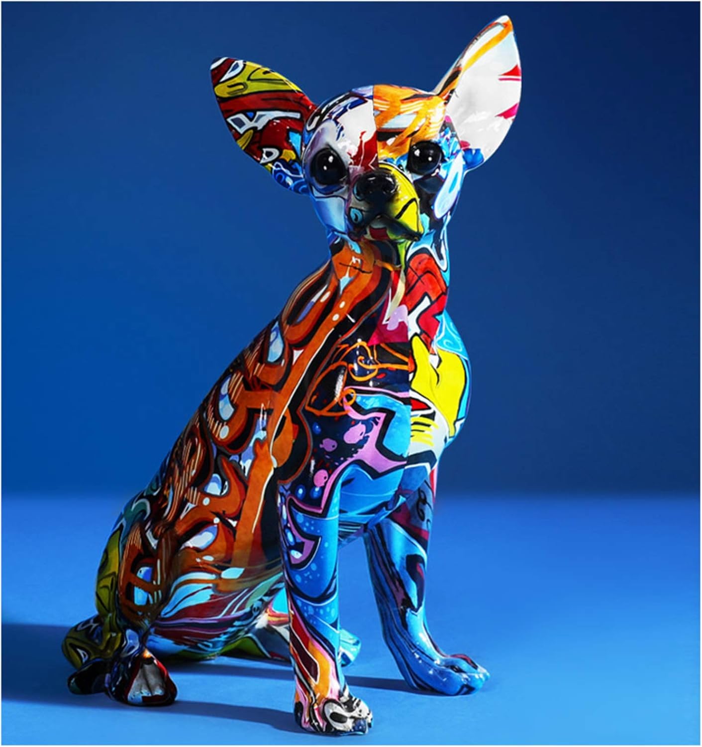 Colorful Abstract Figurine Resin Sculpture, Dog Handmade Store