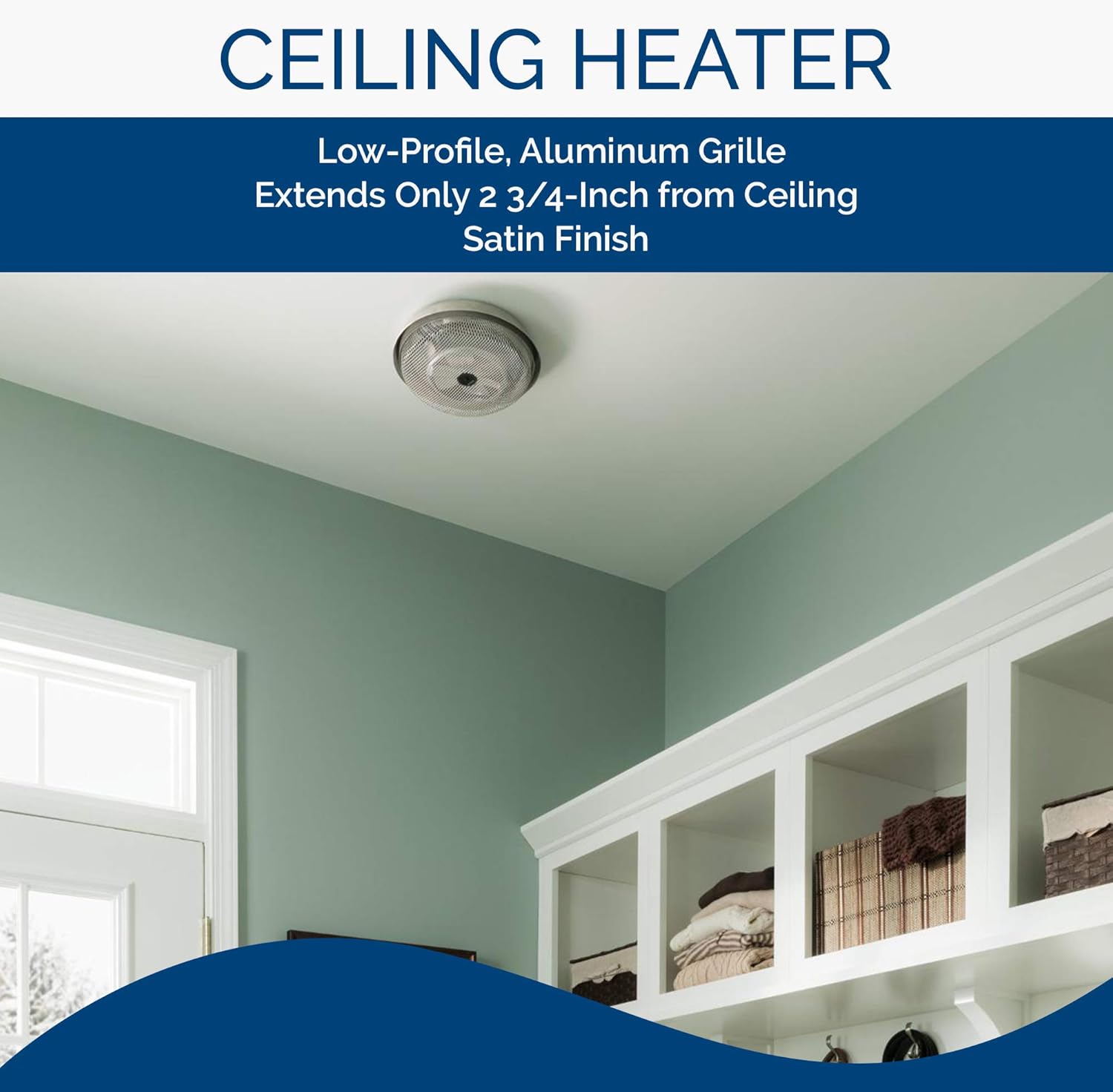 Broan Nutone 157 Low Profile Fan Forced Ceiling Heater Aluminum