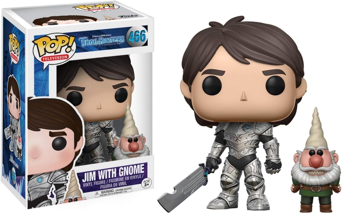 Pop Television 466: Trollhunters- Jim (Armor) with Sword & Gnome POP Vinyl Figure