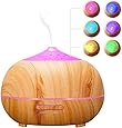 Arova 400ml Aromatherapy Essential Oil Diffuser - Portable Ultrasonic Diffuser Cool Mist Air Humidifier - Timer Setting, Color Changing LED Lights, Auto Shut-off for Yoga Spa Office Home