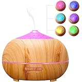 Arova 400ml Aromatherapy Essential Oil Diffuser - Portable Ultrasonic Diffuser Cool Mist Air Humidifier - Timer Setting, Color Changing LED Lights, Auto Shut-off for Yoga Spa Office Home