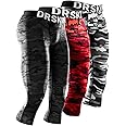 DRSKIN 3, 2 or 1 Pack Men’s 3/4 Compression Pants Tights Leggings Shorts Sports Athletic Baselayer Running Workout Active
