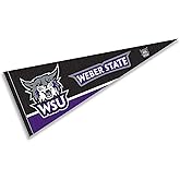 College Flags & Banners Co. Weber State Wildcats Wordmark Logo Pennant Banner Flag