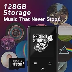 128GB MP3 Player with Bluetooth 5.2, Portable Music