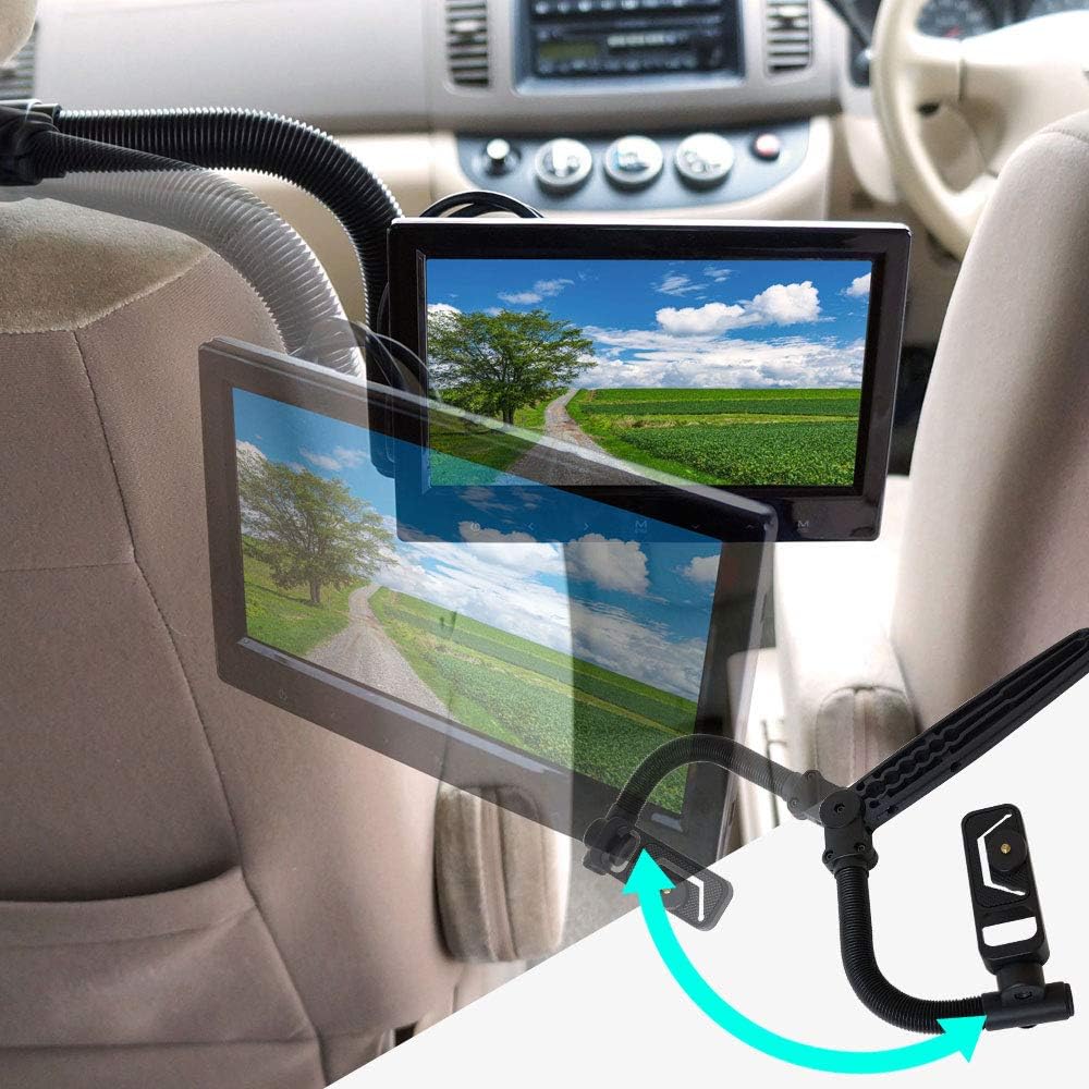 ヘッドレスト用 ブラケット モニタースタンド 取り付け簡単 モニターアーム オンダッシュ用 モニターブラケット 928ｂ オーディオ用車載ホルダー 車 バイク Amazon