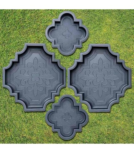 Vaguelly Crescent Shape DIY Concrete Paving Mold For Garden Path Lawn Patio Yard Landscaping Reusable Abs Floor Mold