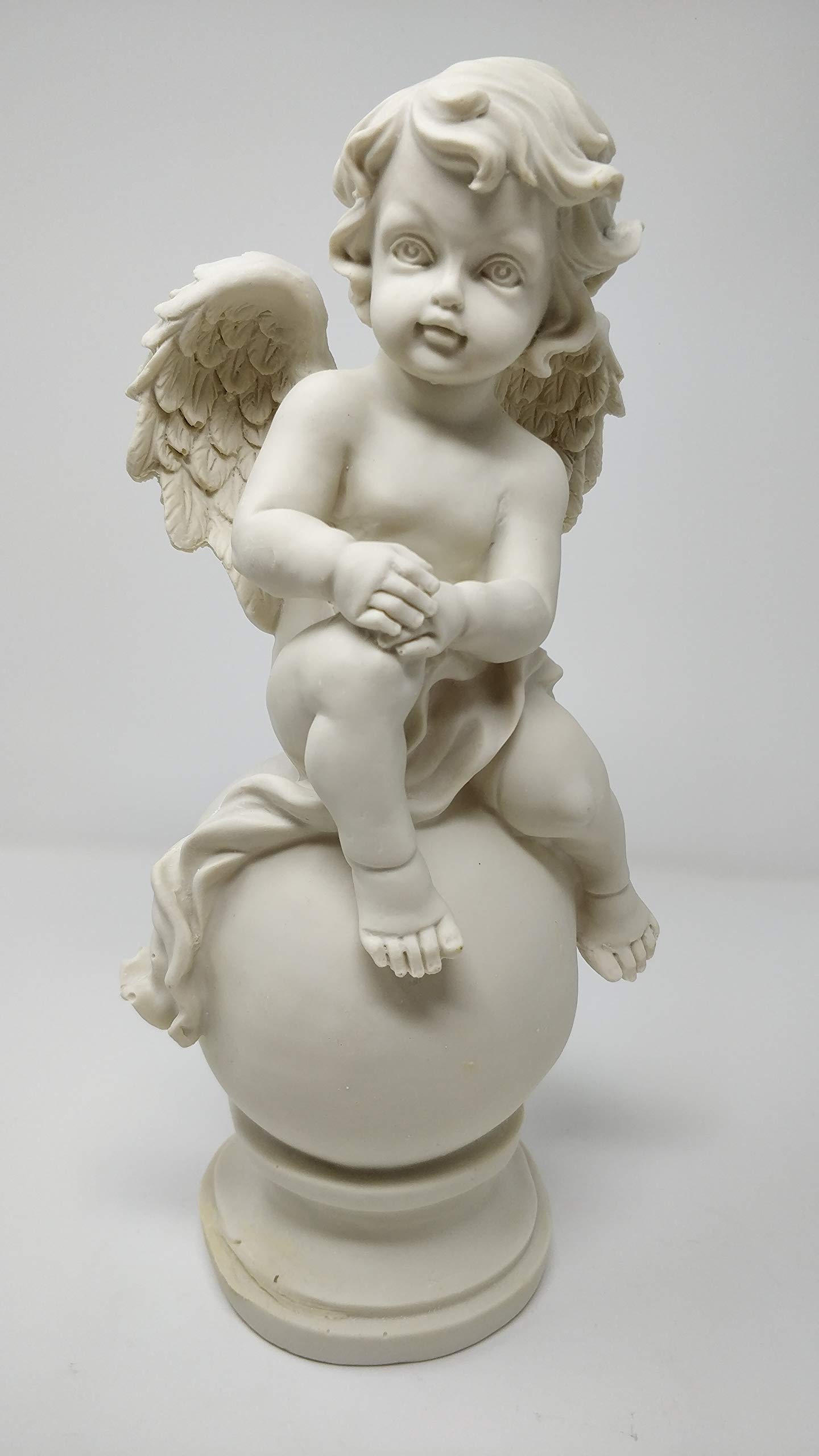 Jrose Collections Angel Sitting on Ball Wings Baby Memorial Cherub Ornament (JR-1076)