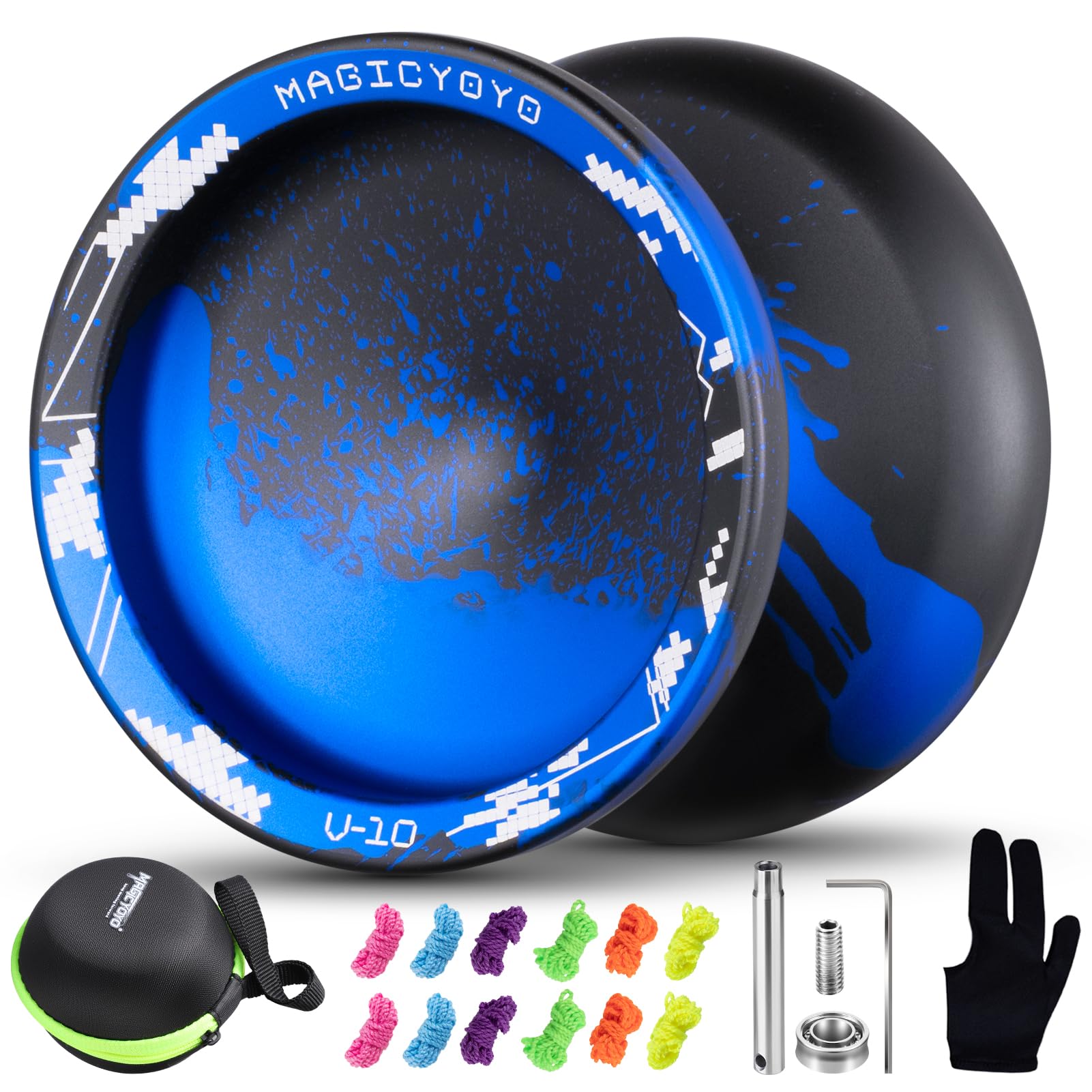 YOSTAR V10 Plus, Upgraded Dual Mode with Responsive & Unresponsive, Trick Yoyo Designed for Finger Spin, Professional Metal Yoyo for Adults, with 12 Strings, Case, Bearing Kit — image 1