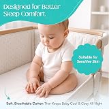 Sasma Home Pack of 2 Jersey Cotton Crib Fitted Sheets White 50x85cm view 7