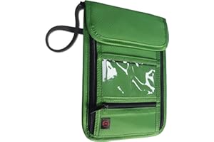 BTDAO RFID Blocking Passport Holder Wallet with Neck Stash Pouch for Traveling Security Credit ID Card