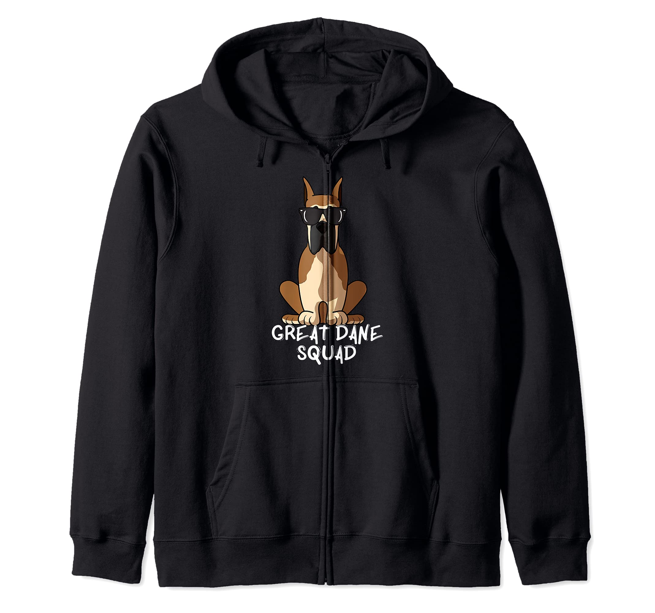 Cool Great Dane Squad Dog Mom Dog Dad Zip Hoodie