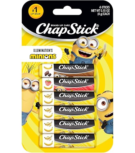Amazon.com : ChapStick Lip Balm, Minions Banana Variety Pack (6