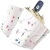 RXHOSIGAY Color Glue Coating Sun Umbrella UV Protection Compact Folding Windproof Parasols Travel Auto Open Close Blocking UV 99.98%