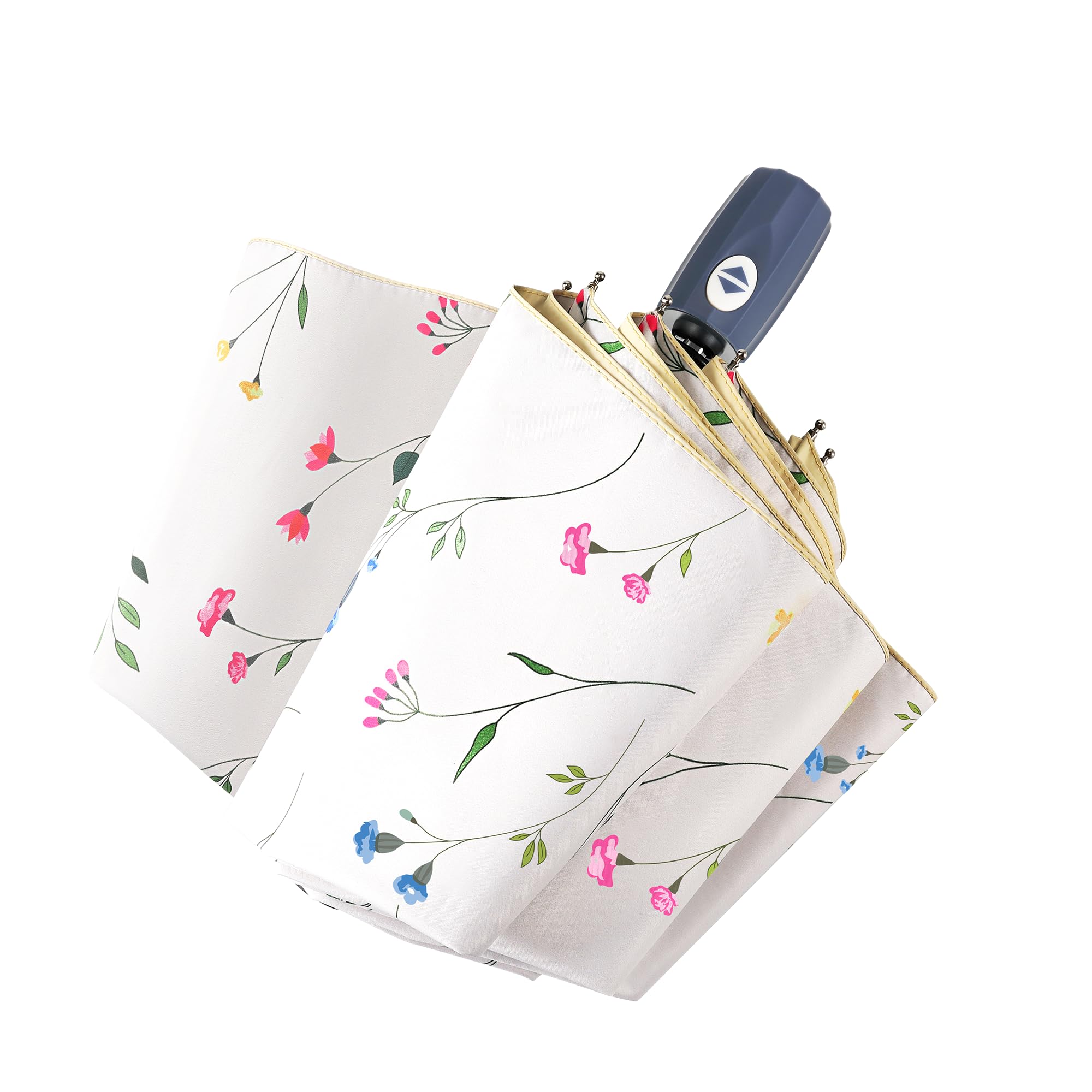 Photo 1 of RXHOSIGAY Color Glue Coating Sun Umbrella UV Protection Compact Folding Windproof Parasols Travel Auto Open Close Blocking UV 99.98%