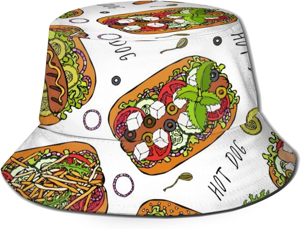 hot dog bucket hat