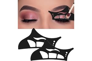 HALDANE 2PCS Reusable Eyeshadow Stencil Tool for Eyes, Cat Eyeliner Stencil Guide Eyeshadow Shield Eyeliner Wing Eyeshadow Makeup Hooded Eye Patches Auxiliary Tool,Black