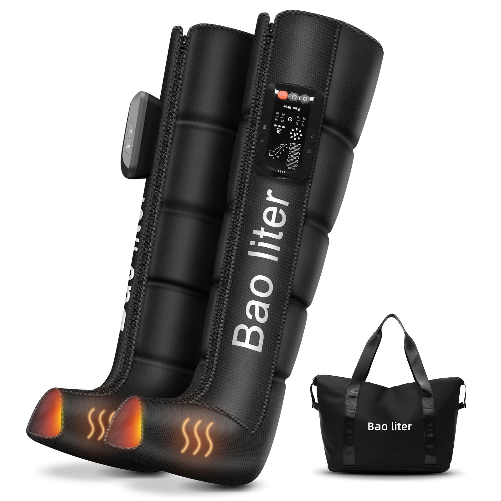 Photo 1 of Leg Compression Massager,Sequential Pressure Boots with Heat,Cordless Air Compression Recovery System for Athletes - Circulation and Edema, RLS, Swelling, Pain Relief