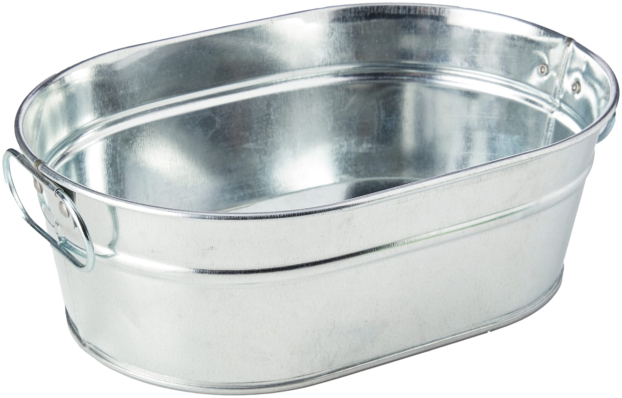 Genware NEV-GSB2315 Galvanised Steel Serving Bucket, 23 cm x 15 cm x 7 cm