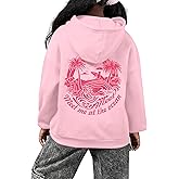 veufcyas Girls Palm Tree Graphic Hoodies Meet Me At The Ocean Hoodie Cute Preppy Oversized Sweatshirts For Clothes Kids