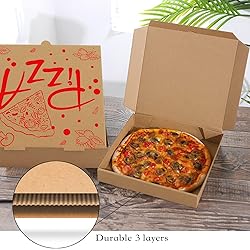 15 Pcs Pizza Boxes, 7.3 x 7.3 x 1.6" Kraft