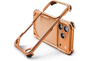 OATSBASF for iPhone 17 Pro Max Bumper Case, No Back Design, Aluminum Frame Slim Fit, Compatible with MagSafe, 4 Corner Shockproof Protection, Orange