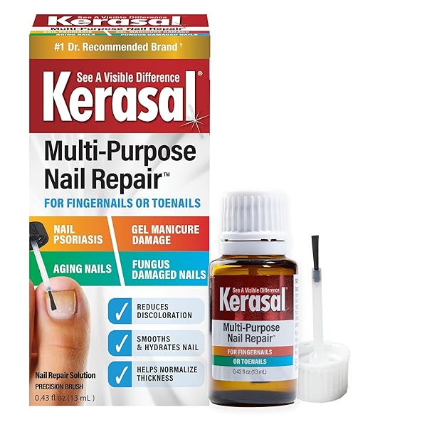 KERASAL MULTI-PURPOSE NAIL REPAIR, NAIL SOLUTION FOR DISCOLORED AND DAMAGED NAILS, 0.43 FL OZ