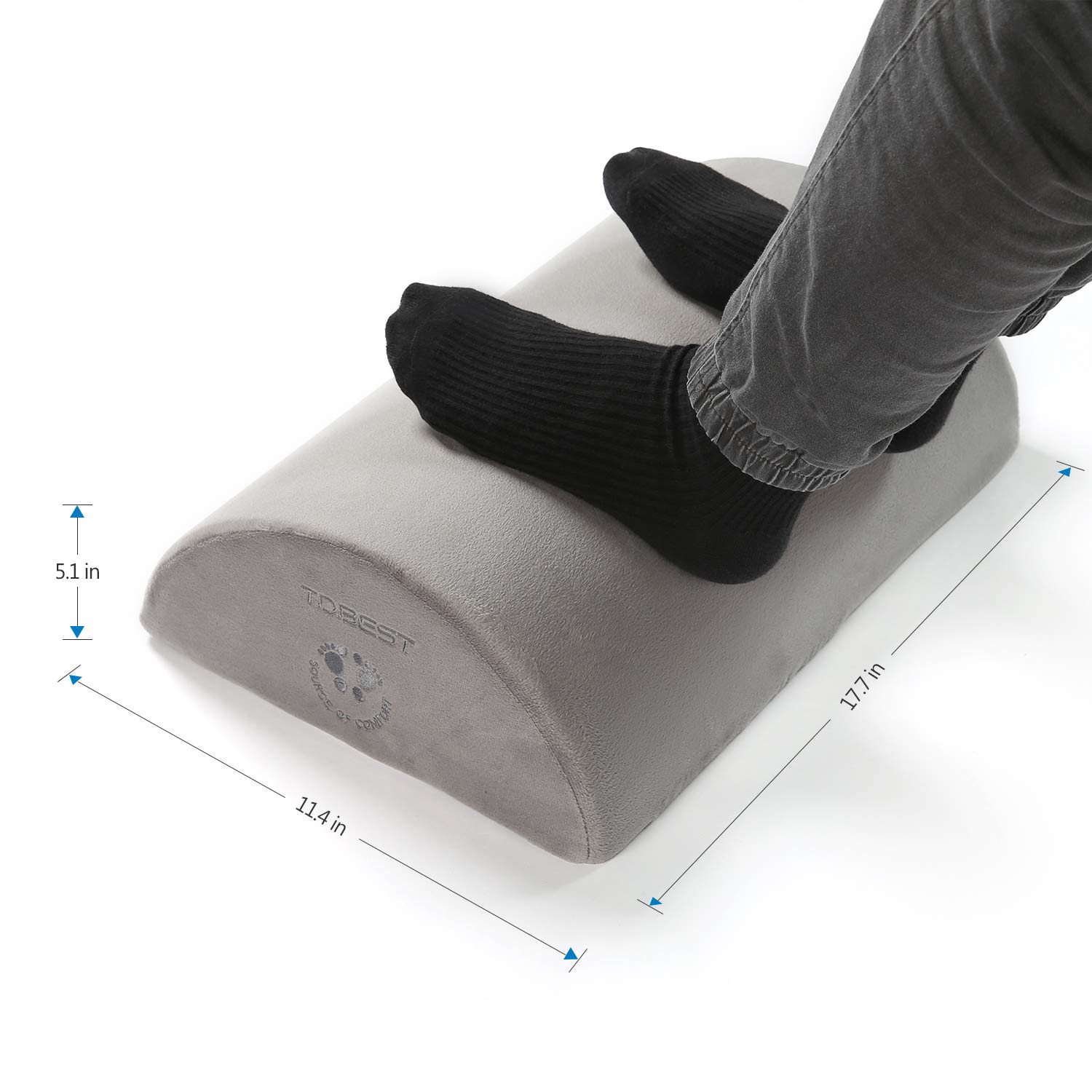Foot Rest Cushion Under Desk, Tdbest Ergonomic Desk Footrest 5.12\