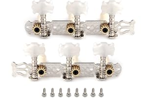 Metallor Guitar Tuning Pegs Machine Heads Tuning Keys Tuners for Classical Guitar Single Hole 3L 3R Chrome. (G311)