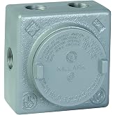 Killark GRSS-3 Iron Explosion Proof Junction Box with (7x) 1" Hubs