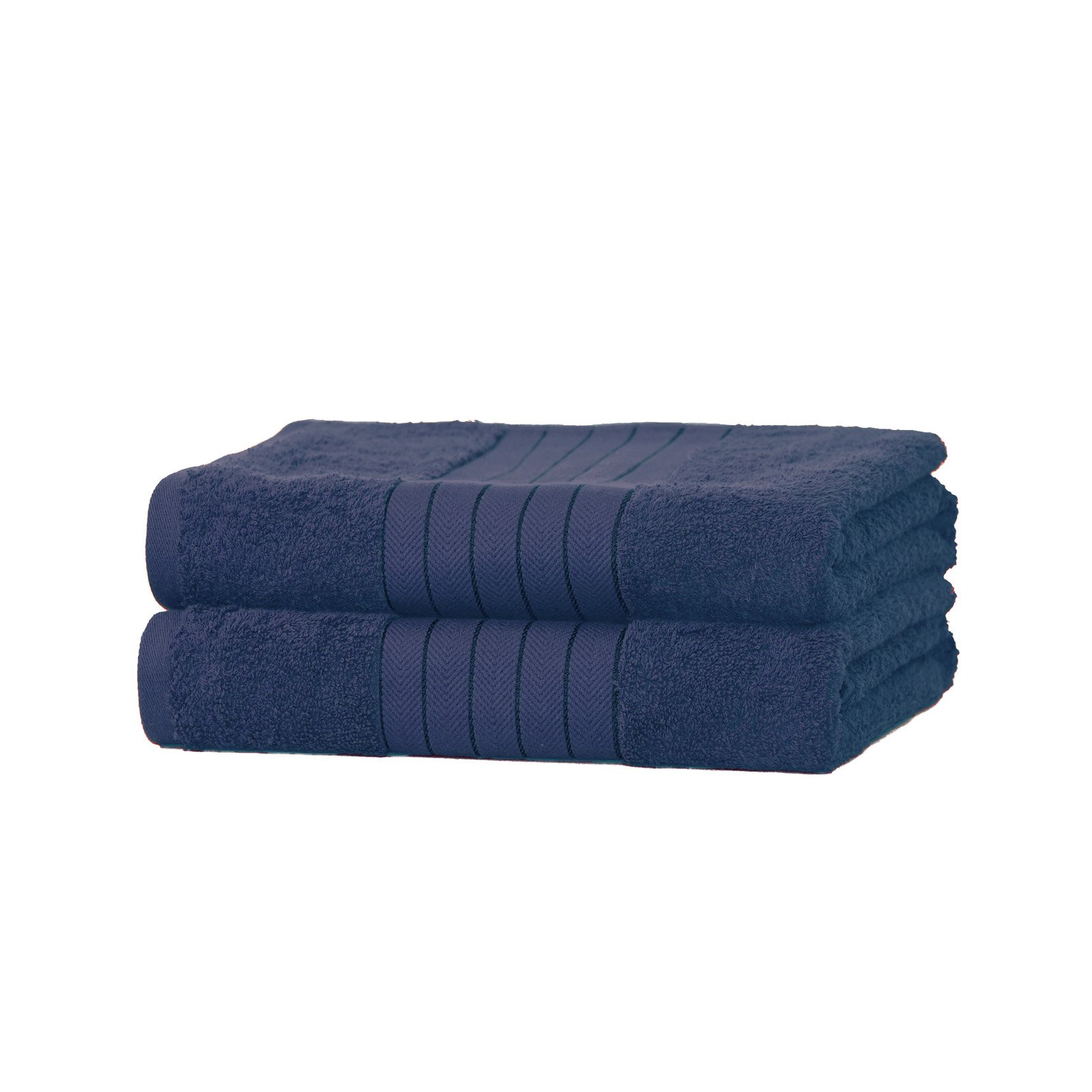 Dreamscene Luxury 100% Cotton 2 x Jumbo Bath Sheets Extra Large Towels Bale Absorbent - Navy Blue