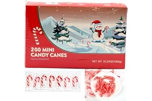 LA SIGNATURE Red and White Peppermint Flavor Mini Candy Canes 1-200 Count Box