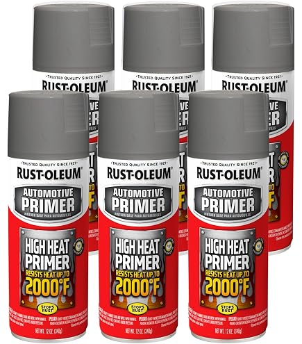 Amazon.com: 12 Oz Gray High Heat Primer Spray Paint [Set of 6