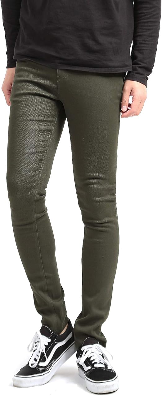 Amazon ジギーズショップ ロングパンツ ストレッチ スキニーパンツ メンズ スリムパンツ チノパン 細身 カツラギ素材 美脚シルエット 無地 キャップ 通販