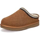 Women's Men's Slippers Platform Mini Boots for Women Genuine Suede Platform Slip-on Slippers Cozy Water Resistant Faux Fur Warm Winter Fuzzy House Shoes Indoor Outdoor