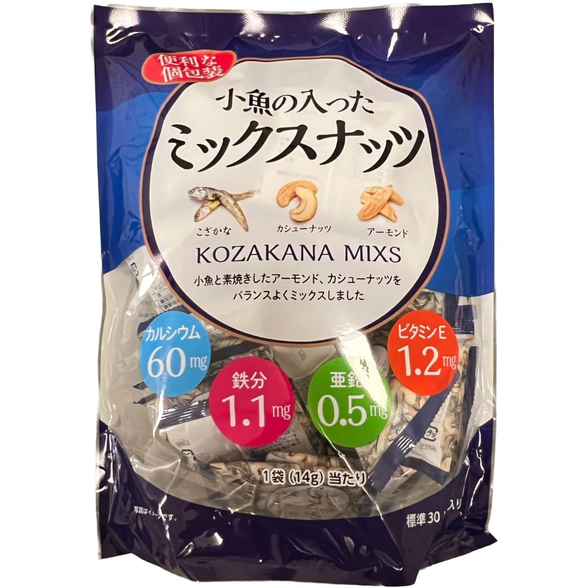 小魚の入ったミックスナッツ 420g