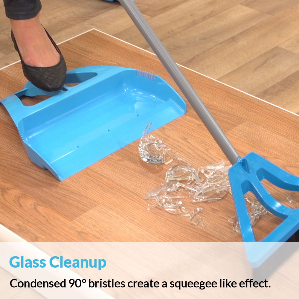 WISPsystem Telescoping Broom And Dustpan With WISPaway Hanger And