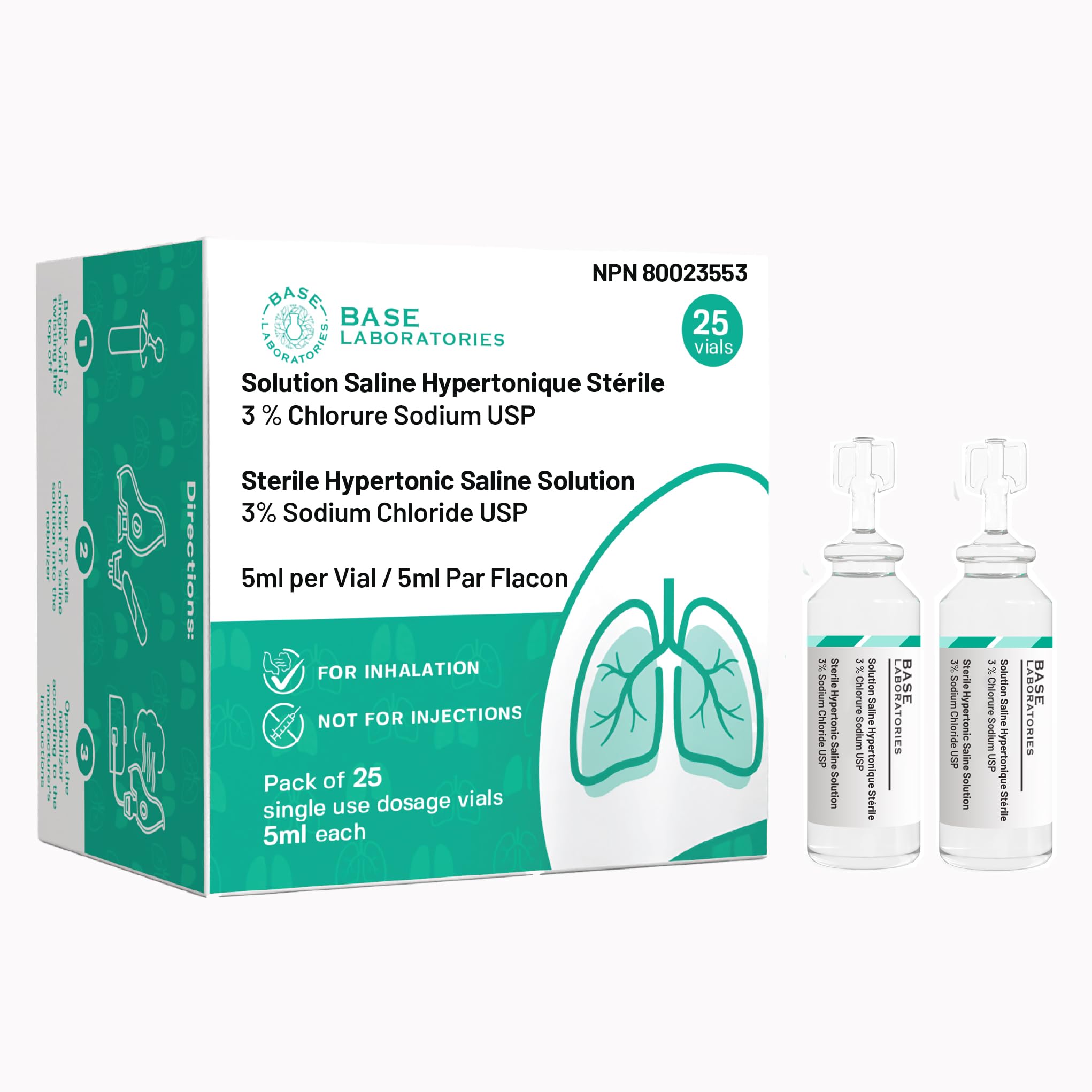 Mua BASE LABORATORIES 3 Hypertonic Saline Solution for Nebulizer