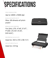 Canon PIXMA TR150 Wireless Portable Colour Inkjet Printer with Battery view 5