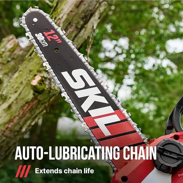 SKIL PWR CORE 40 BRUSHLESS 40V 12-INCH CHAINSAW KIT, BATTERY POWERED CHAINSAW, ELECTRIC CORDLESS, INCLUDES 40V 2.0AH BATTERY AND CHARGER – TH1200C-11
