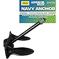Anchor-Man Navy Anchor (10lb 15lb 20lb 30lb) – Black Vinyl Coated Naval Anchors for Boats with Impressive Holding Power - Prevents Rust, and Scratches