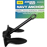 Anchor-Man Navy Boat Anchor, 10, 15, 20 and 30 lb, Coated Naval Anchor
