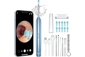 QNOON Ear Wax Removal Tool Camera, 1296P HD Camera and 6 LED Lights, Ear Cleaner with Camera, 1296P HD Camera and 6 LED Lights, Ear Cleaning kit, Ear Wax Removal Kit